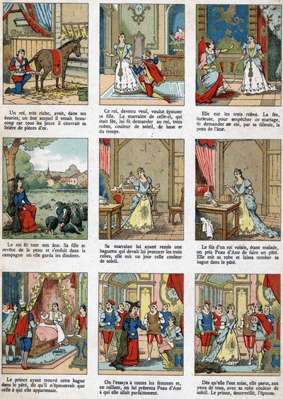 Illustratie voor Ezelshuid, sprookje van Charles Perrault. door Unknown artist