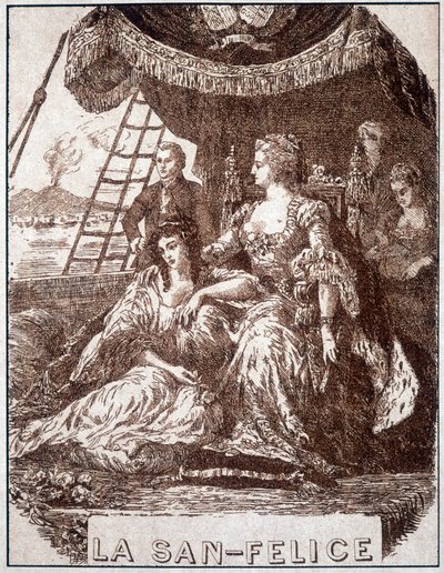 Illustratie van "La San Felice" door Alexandre Dumas vader. Ed. A. Le Vasseur, Parijs. door Unknown artist