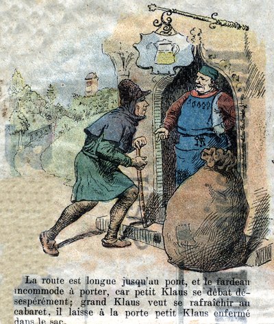 Illustratie eind 19e eeuw voor het verhaal van Hans Christian Andersen (1805-1875) 