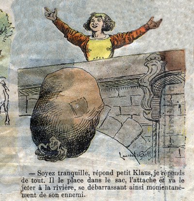 Illustratie van het late 19e eeuw voor het sprookje van Hans Christian Andersen 