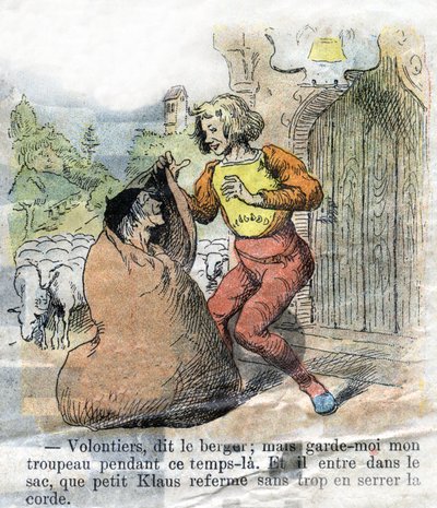 Illustratie uit het einde van de 19e eeuw voor het verhaal van Hans Christian Andersen (1805-1875) 