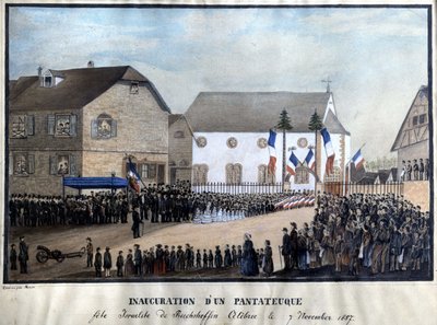 Inhuldiging van een pentateuch, Joods feest van Reichshoffen gevierd op 7/11/1857 door Unknown artist