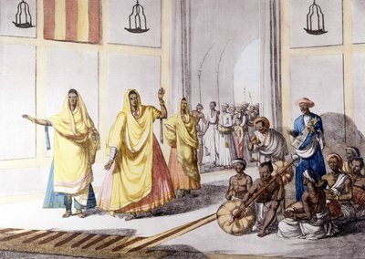Indiase cultuur en beschaving: danser en traditionele muziek, India door Unknown artist