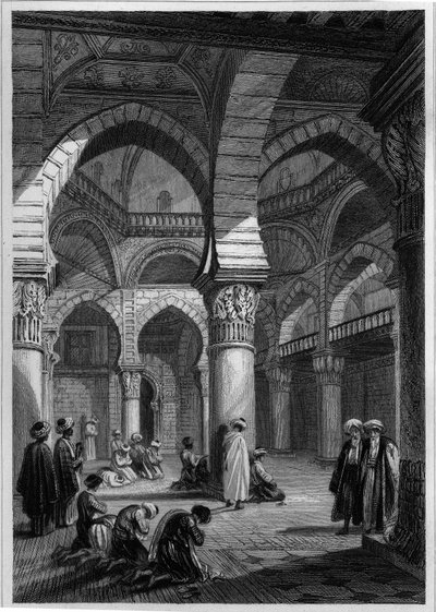Interieur van een moskee in Algiers door Unknown artist