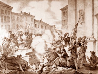 Italiaanse eenwording (Risorgimento (1848-1870): episode van de Tien Dagen van Brescia, 23 maart tot 1 april) door Unknown artist