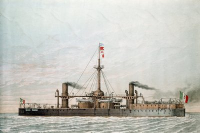 Italiaans slagschip Caio Duilio door Unknown artist