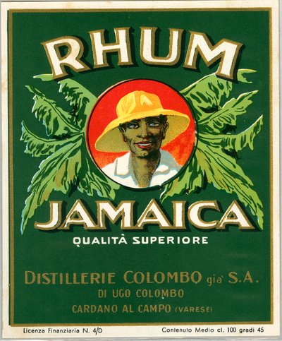 Jamaica rum alcohol advertentie (Chromolithografie, eind 19e eeuw) door Unknown artist