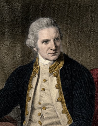 James Cook 1728-1779 - gravure - 19e eeuw door Unknown artist