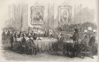Jean-Jacques Berger (1790-1859) prefect van de Seine, kondigt de stemmen voor het keizerrijk aan de burgemeesters van de arrondissementen van Parijs aan door Unknown artist