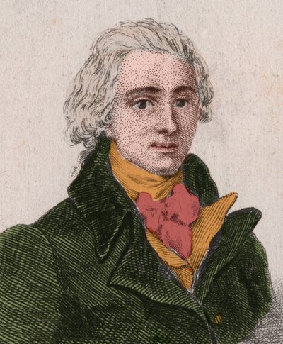 Jean-Pierre-Claris de Florian (1755-1794), toneelschrijver, romanschrijver, dichter, Franse fabeldichter. Gravure uit 1876. door Unknown artist