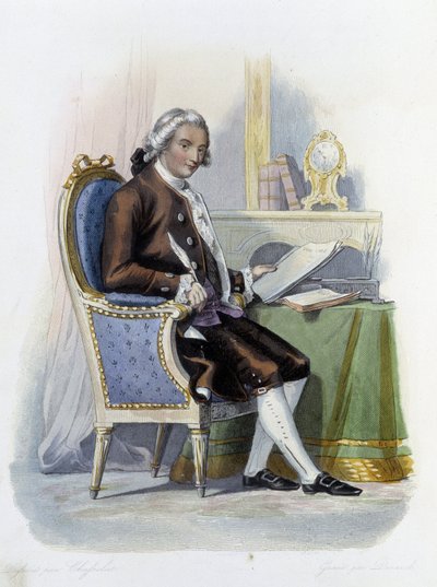 Jean Baptiste Louis Gresset (1709-1777) in Ed. Mennechet, "Le Plutarque francais" door Unknown artist