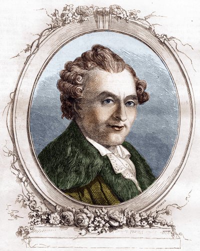 Jean Michel Sedaine. Franse toneelschrijver 1719-1797. door Unknown artist