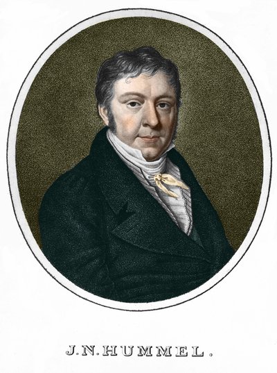 Jean Nepomucene Hummel (Johann Nepomuk Hummel) (1778-1837). Oostenrijkse pianist en componist door Unknown artist