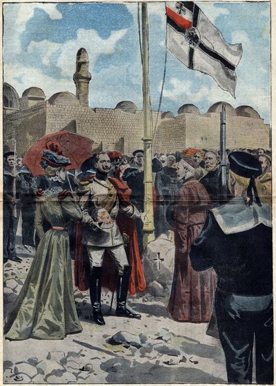 Jeruzalem - Allerheiligen 1898: Willem II (1859-1941), keizer van Duitsland en koning van Pruisen, neemt bezit van het land van de 