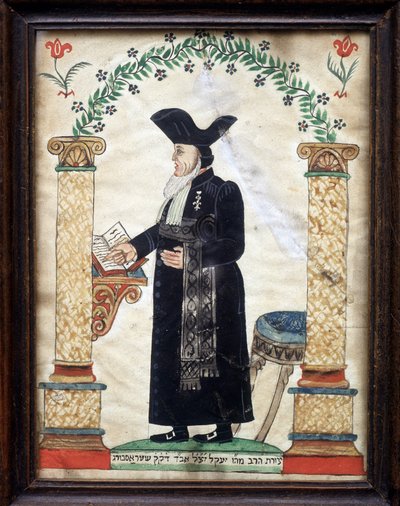 Joodse volkskunst: Voorstelling van een rabbi door Unknown artist