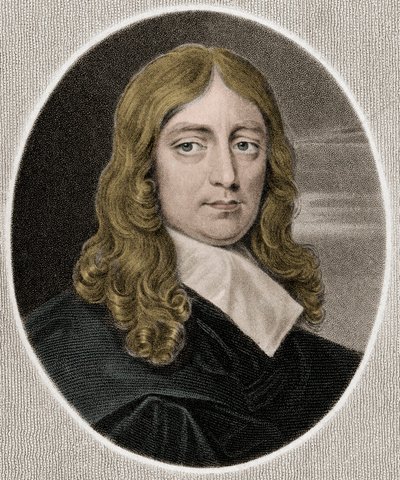 John Milton 1608-1674 (gravure) door Unknown artist
