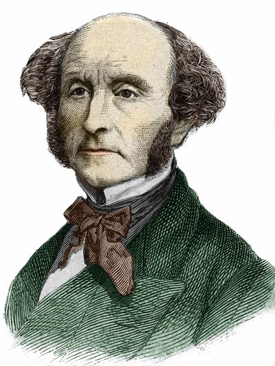 John Stuart Mill (1806 - 1873), Britse filosoof en econoom door Unknown artist