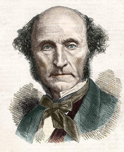 John Stuart Mill (1806 - 1873), Britse filosoof en econoom. door Unknown artist