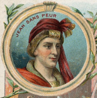Jan zonder Vrees (1371-1419), Hertog van Bourgondië. Chromolithografie eind 19e eeuw door Unknown artist