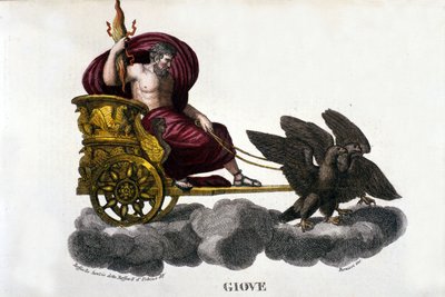 Jupiter (Zeus) (gravure 19e eeuw) door Unknown artist