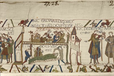 Koning Edward de Belijder op zijn sterfbed, Tapijt van Bayeux door Unknown artist