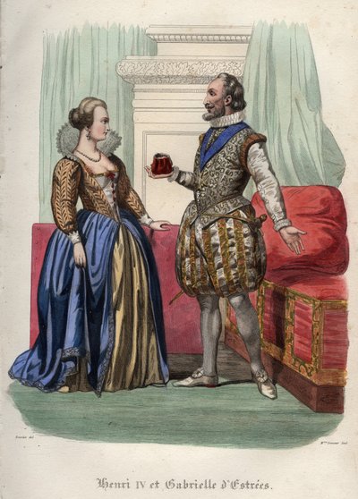 Koning Hendrik IV van Frankrijk (1553-1610) en zijn minnares Gabrielle d