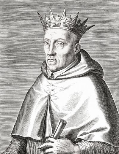 Koning Hendrik I van Portugal en een kardinaal (portret) door Unknown artist