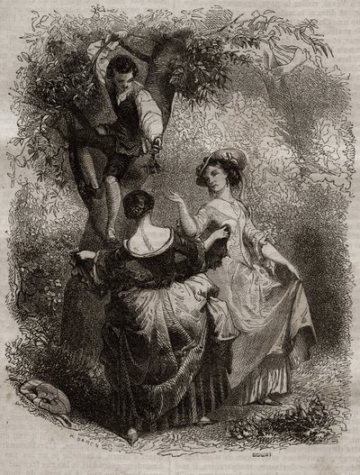 De kersenpluk - Illustratie voor 