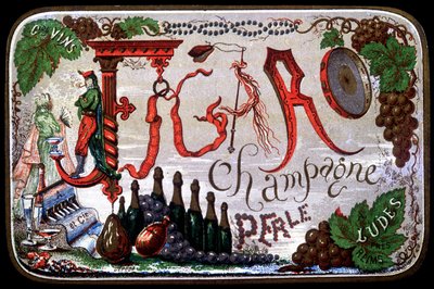 Etiket van Figaro Champagne Perle, 19e eeuw door Unknown artist