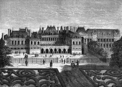 Het oude Palais Cardinal, nu Palais Royal in Parijs - in 