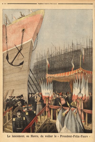 Lancering van het zeilschip 