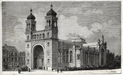 Le Palais Rameau in Lille - gravure van 1884 door Unknown artist