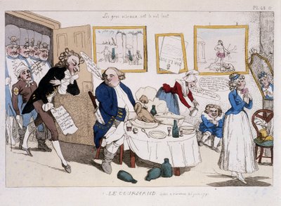 De fijnproever (maaltijd van Lodewijk XVI en Marie Antoinette tijdens de vlucht naar Varennes) - in 