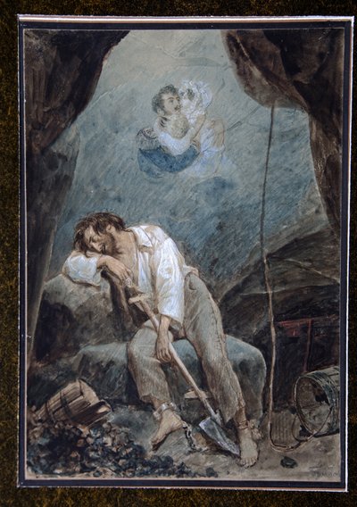 De droom van Volkonsky - Serguei Grigorievitch Volkonski (1788-1865), generaal-majoor van het keizerlijke Russische leger en decembrist, werd veroordeeld tot 20 jaar dwangarbeid en in 1832 geïnterneerd in de vesting van Tchita en werkte in de mijnen door Unknown artist