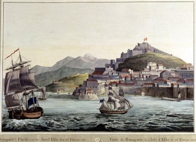 Ontsnapping van Napoleon Bonaparte van het eiland Elba 26/02/1815 door Unknown artist