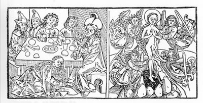 Links: Sint Maria Magdalena droogt Jezus