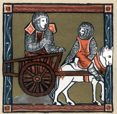 Arthurlegende: Lancelot du lac in de kar. In 