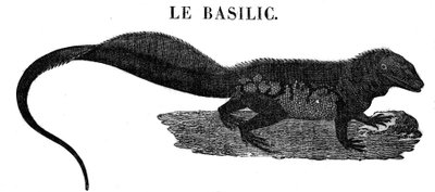 Legendarisch monster: voorstelling van de reptiel Basilisk door Unknown artist