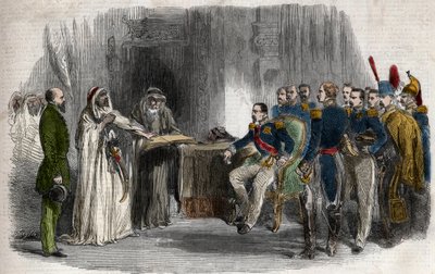 Bevrijding van Abd-el-Kader door Napoleon III uit het kasteel van Amboise door Unknown artist