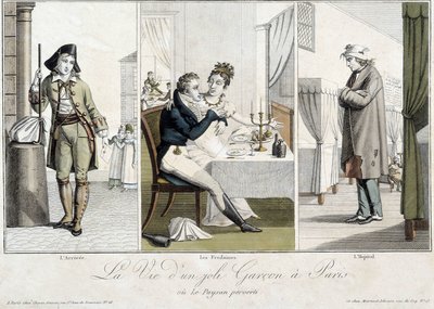 Leven van een mooie jongen in Parijs of de perverse boer: de aankomst, de Fredaines en het ziekenhuis - Carnavalet door Unknown artist