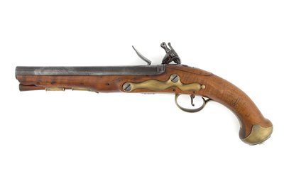 Flintlock pistool van een lichte dragonder door Unknown artist