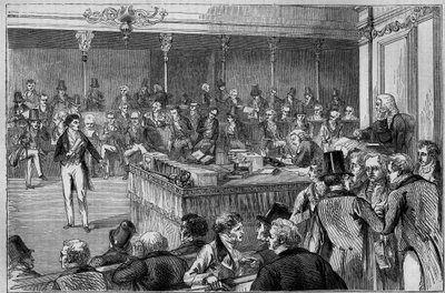 Lord John Russell (1792-1878) introduceert de Reform Bill (Reform Act) in het Hogerhuis 1832 (gravure) door Unknown artist