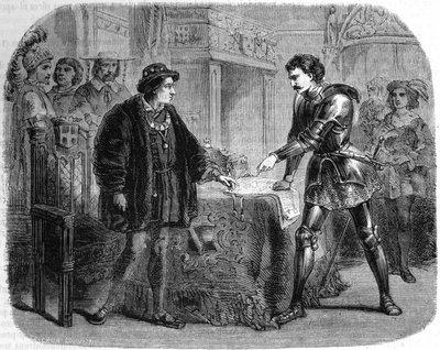 Lodewijk XI en Karel de Stoute in Peronne (Italië), oktober 1468 door Unknown artist