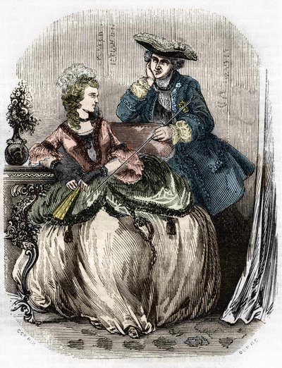 Lodewijk XV en Madame de Pompadour, Jeanne Antoinette Poisson (1721-1764) (Markiezin de Pompadour) - in Histoire de France door L.-P. Anquetil door Unknown artist