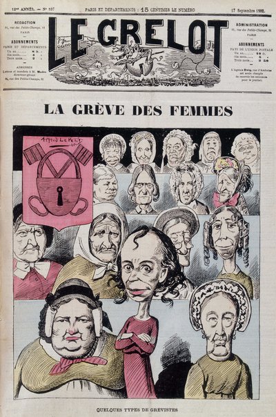 Louise Michel leidt een vrouwenstaking door Unknown artist