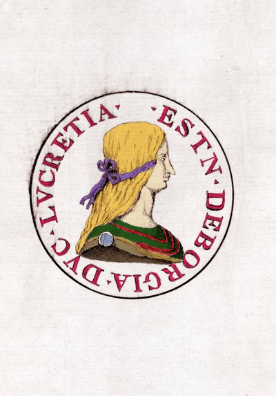 Lucretia Borgia (1480 tot 1519). door Unknown artist