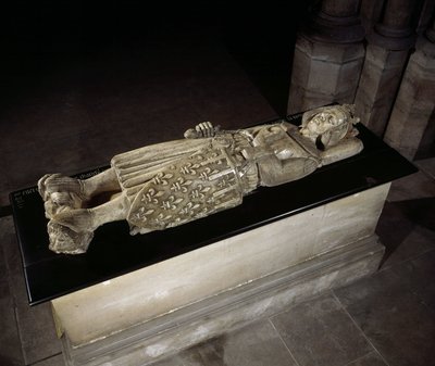 Liggende in marmer van Karel I van Anjou of Karel van Sicilië (1227-1285), Koning van Napels en Sicilië door Unknown artist