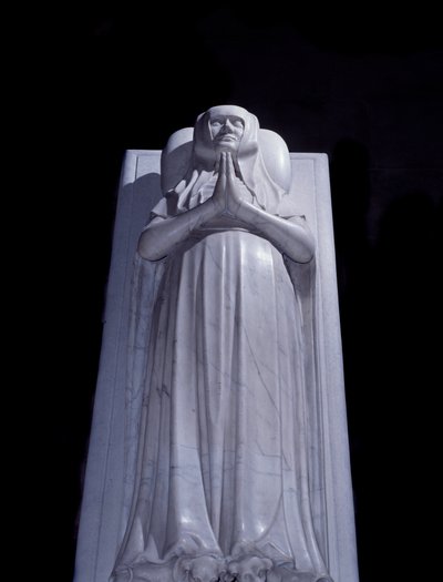 Liggende van de non Blanche de France. Sculptuur van het graf gemaakt in 1393 door Unknown artist