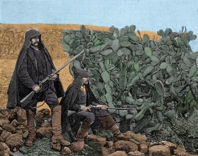 Maffia (Cosa nostra) in Sicilië: picciotti jonge leden van de maffia, eind 19e eeuw door Unknown artist