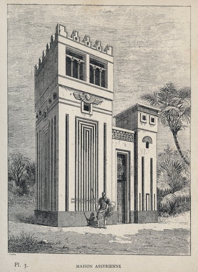 Maison Assyrienne - (Assyrisch Huis, Wereldtentoonstelling, Parijs door Unknown artist